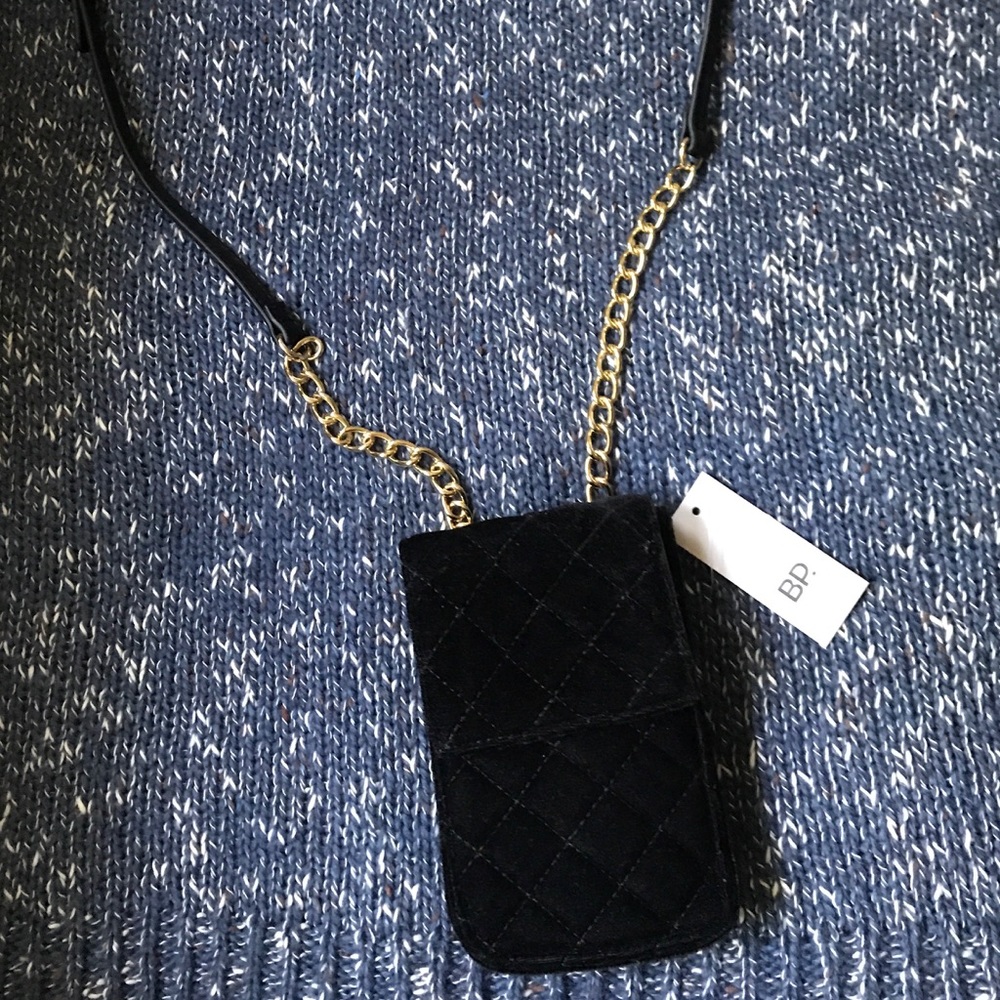 Bp Quilted Velvet Cross-body Phone Bag